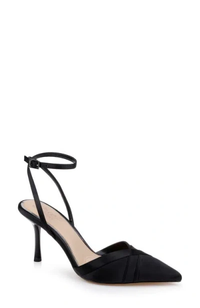 Jewel Badgley Mischka Parklyn Ankle Strap Pointed Toe Pump In Black