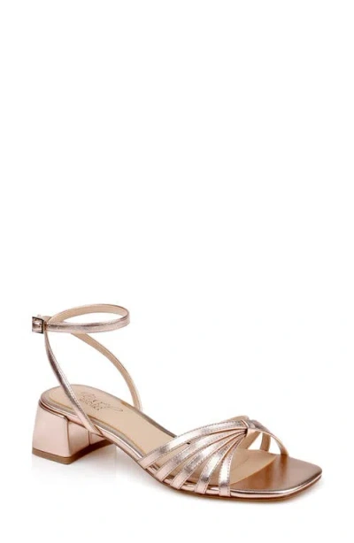 Jewel Badgley Mischka Pasco Ankle Strap Sandal In Gold