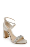 Jewel Badgley Mischka Penny Ankle Strap Sandal In Light Gold