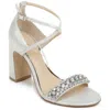 Jewel Badgley Mischka Women's Penny Crisscross Strap Block Heel Evening Sandals In Multi