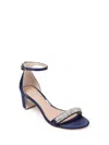 JEWEL BADGLEY MISCHKA RAMSAY WOMENS SATIN RHINESTONE DRESS SANDALS