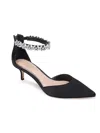 Jewel Badgley Mischka Robles Womens M Evening Kitten Heels In Black
