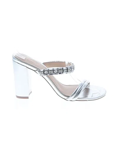Pre-owned Jewel Badgley Mischka Sandals In Gray