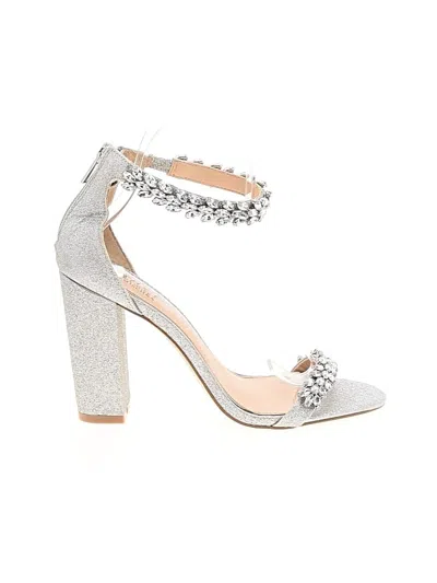 Pre-owned Jewel Badgley Mischka Sandals In Silver