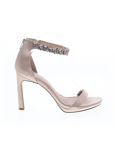 Pre-owned Jewel Badgley Mischka Sandals In Tan