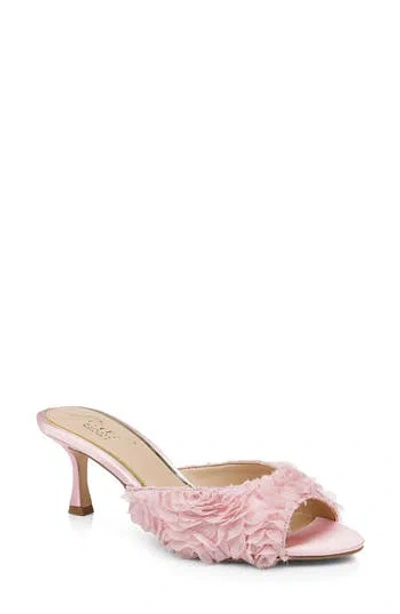 Jewel Badgley Mischka Scarlet Mesh Flower Sandal