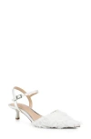 Jewel Badgley Mischka Selene Pointed Toe Pump In White