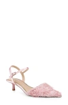 Jewel Badgley Mischka Selene Pointed Toe Pump In Pink/pink