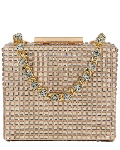 Jewel Badgley Mischka Serenity Crystal Box Clutch In Neutral