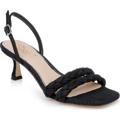 Jewel Badgley Mischka Sharon Slingback Sandal In Black Fabric
