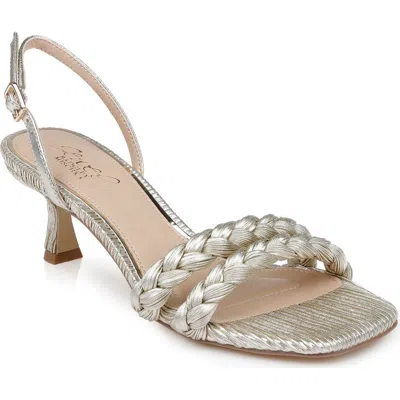 Jewel Badgley Mischka Sharon Slingback Sandal In Champagne Gold