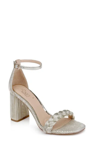 Jewel Badgley Mischka Shea Ankle Strap Sandal In Champagne Gold