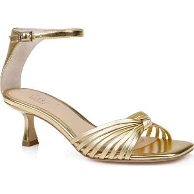 Jewel Badgley Mischka Silvia Ankle Strap Sandal In Gold Metallic