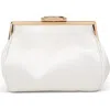 Jewel Badgley Mischka Sky Framed Clutch With Crystal Clasp In White