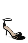 Jewel Badgley Mischka Women's Tailani Ankle Strap Sandals In Black Velvet