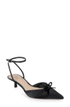 Jewel Badgley Mischka Women's Talasia Kitten Heel Pumps In Black Satin
