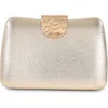 Jewel Badgley Mischka Tatum Faux Leather Clutch In Gold