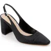 Jewel Badgley Mischka Women's Tatumn Slingback Pumps In Black Satin