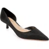 Jewel Badgley Mischka Teegan Womens Embellished Manmade Kitten Heels In Black Satin