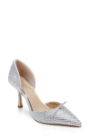 Jewel Badgley Mischka Women's Terresa Stiletto Pumps In Silver Textile