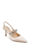 Jewel Badgley Mischka Women's Tierney Slingback Pumps In Champagne Satin