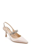 Jewel Badgley Mischka Women's Tierney Slingback Pumps In Champagne Satin