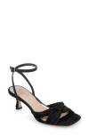 Jewel Badgley Mischka Jw5233 Womens Bow Manmade Ankle Strap In Black