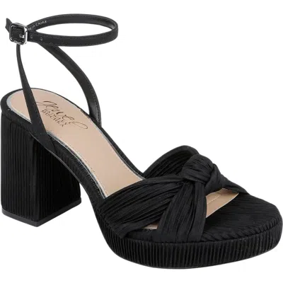 Jewel Badgley Mischka Tyler Ankle Strap Platform Sandal In Black