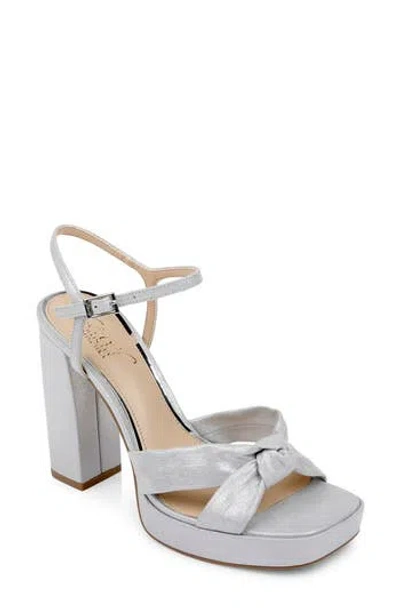 Jewel Badgley Mischka Valencia Ankle Strap Platform Sandal In Neutral