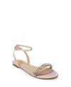Jewel Badgley Mischka Daria Ankle Strap Sandal In Pastel Pink Satin