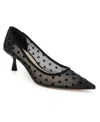 Jewel Badgley Mischka Elena Pointed Cap Toe Pump In Black