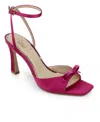 Jewel Badgley Mischka Women's Elisha Bow Square Toe Sandals In Pink