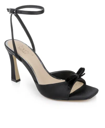 Jewel Badgley Mischka Women's Elisha Bow Square Toe Sandals In Black