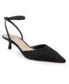 Jewel Badgley Mischka Fable Ankle Strap Pointed Toe Pump In Black