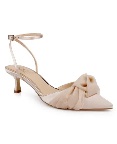 Jewel Badgley Mischka Women's Favor Evening Knot Pumps In Nude