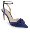 Jewel Badgley Mischka Federica Ankle Strap Pointed Toe Pump In Blue