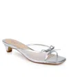 Jewel Badgley Mischka Felisha Kitten Heel Slide Sandal In Silver