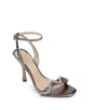 Jewel Badgley Mischka Gemma Ankle Strap Sandal In Smoke Glitter