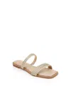 Jewel Badgley Mischka Women's Helena Evening Flat Sandals In Gold Metallic