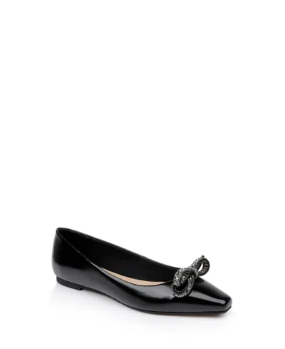 Jewel Badgley Mischka Women's Hesther Bow Detail Evening Ballet Flats In Black