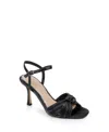 Jewel Badgley Mischka Hydee Sandal In Black Plisse