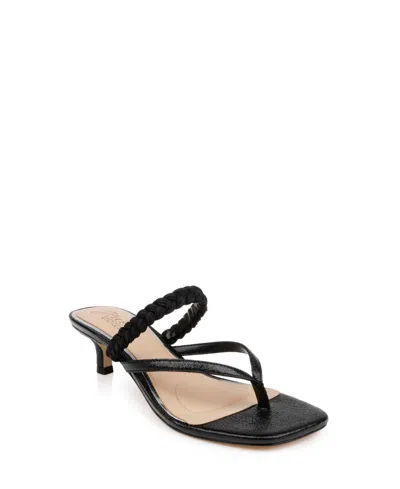 Jewel Badgley Mischka Women's Nadya Kitten Heel Sandals In Black Metallic