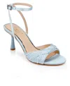 Jewel Badgley Mischka Women's Nanette Stiletto Dress Sandals In Sky Blue Satin
