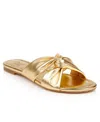 Jewel Badgley Mischka Nicolet Sandal In Gold Leather
