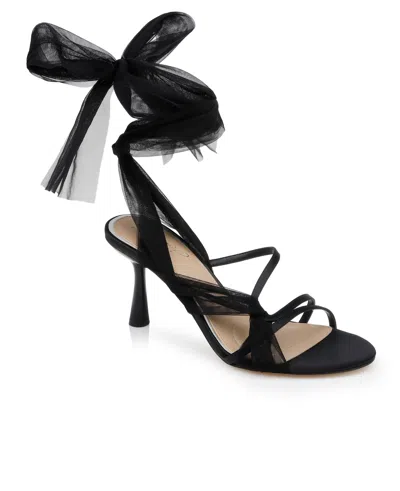 Jewel Badgley Mischka Women's Norris Stiletto Sandals In Black Chiffon