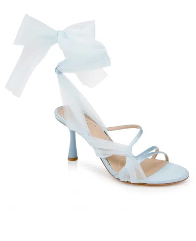 Jewel Badgley Mischka Women's Norris Stiletto Sandals In Sky Blue Chiffon