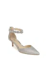 Jewel Badgley Mischka Raleigh Pump In Silver Glitter