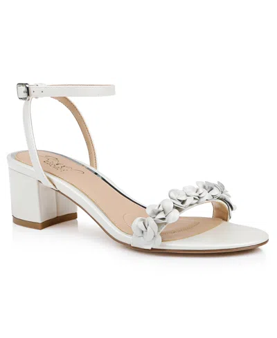 Jewel Badgley Mischka Women's Sawyer Block Heel Dress Sandals In White