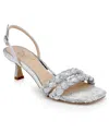 Jewel Badgley Mischka Women's Sharon Square Toe Dress Sandals In Silver