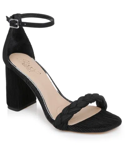 Jewel Badgley Mischka Women's Shea Round Toe Dress Sandals In Black